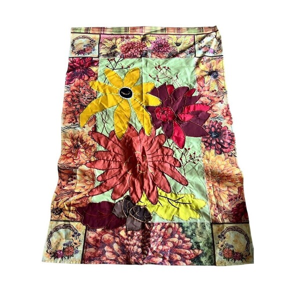 Vintage  Flower Floral Fall Spring Garden Yard Flag 29X 42 - Picture 1 of 3